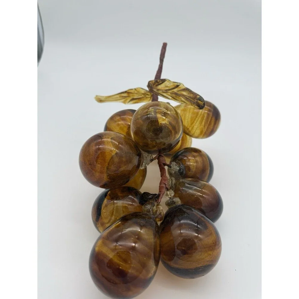 LARGE MCM Lucite Acrylic Grape Cluster Amber XL  Retro Vintage 13” 1 Or 2